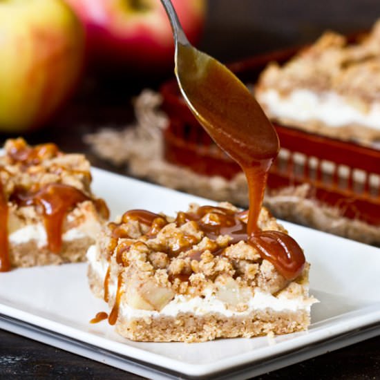 Caramel Apple Cheesecake bars