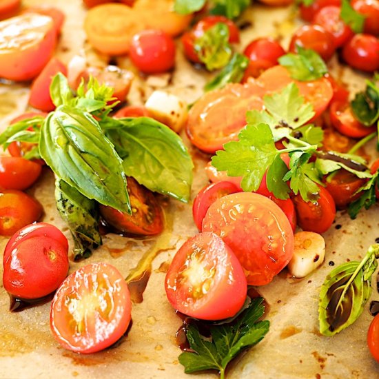 Roasted balsamic tomatoes