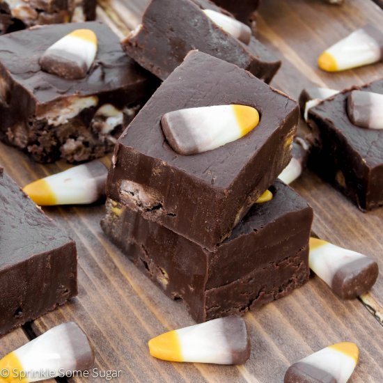 Chocolate S’mores Candy Corn Fudge