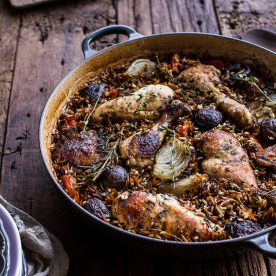 One-Pot Autumn Herb Roasted Chicken