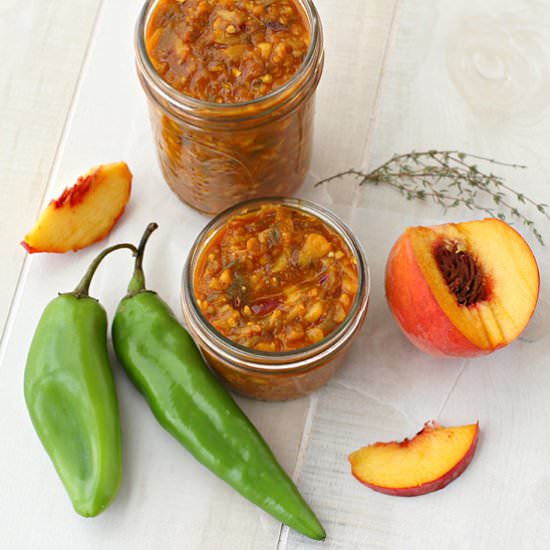 Peach and Hatch Chile Chutney