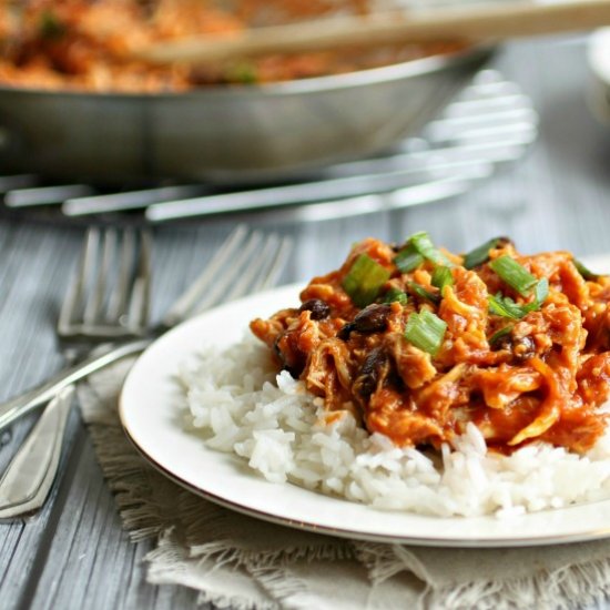 Easy Pulled Chicken Chili