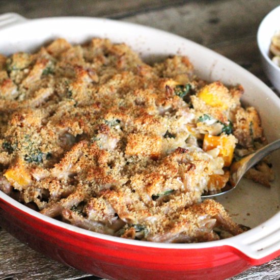 Baked Penne w/ Squash and Sausage