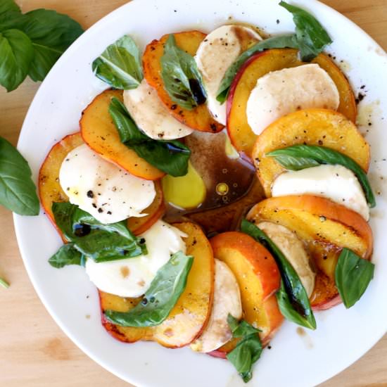 Grilled Peach Caprese