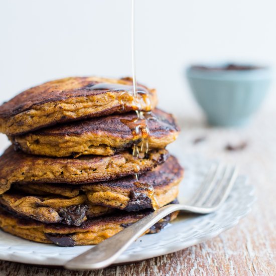 Chocolate Chip Pumpkin Pancakes