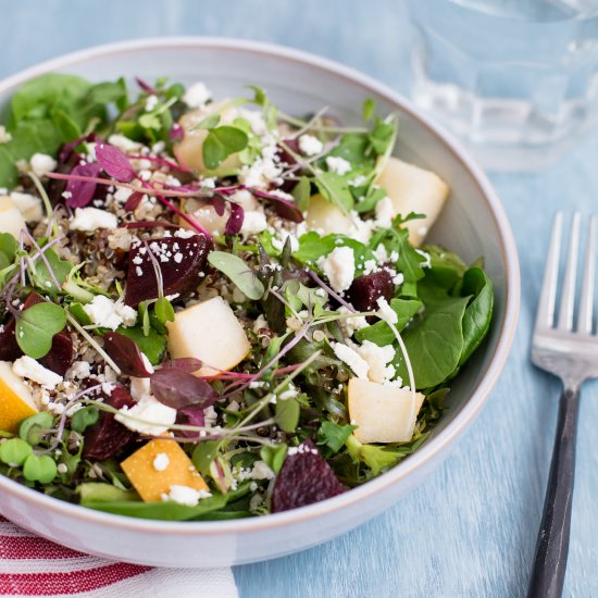 Roasted Beet, Pear and Quinoa Salad