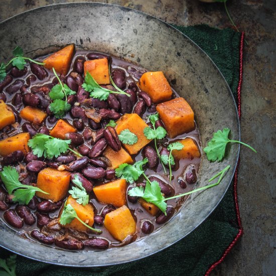 Red Kidney Bean and Pumpkin Stew