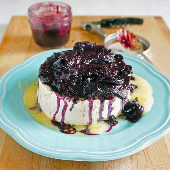 Blueberry Chutney Baked Brie Topper