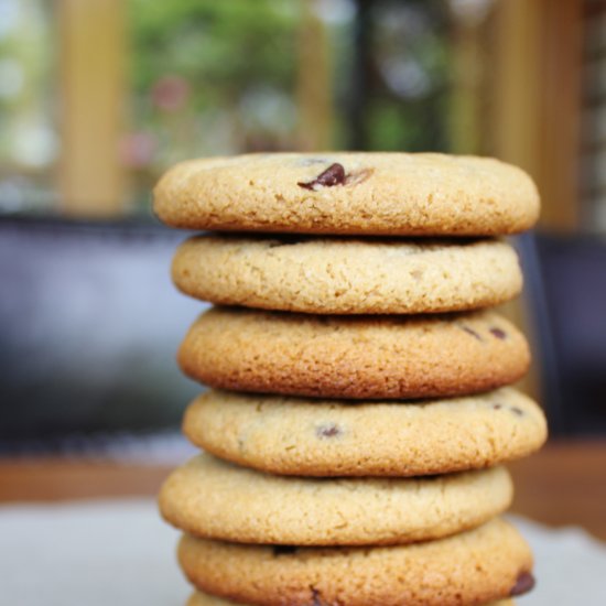 GF Almond Choc Chip Cookies