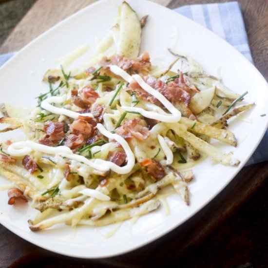 Gruyere and Bacon Baked Oven Fries