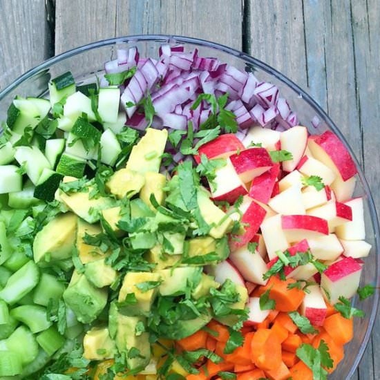 Rainbow Chopped Salad with Apples