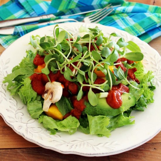 Avocado Mango Sprout Salad