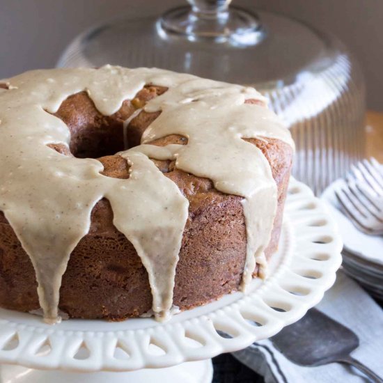 Apple Cake with Maple Glaze