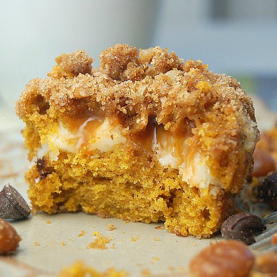 Loaded Pumpkin Blondie Muffins