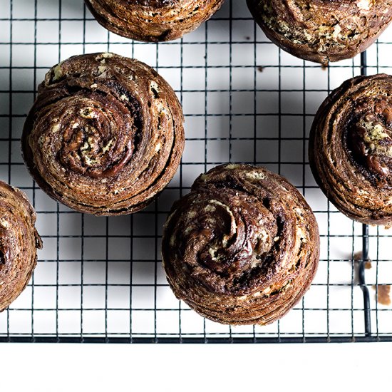 Easy Laminated Nutella Buns