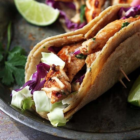 Jamaican Jerk Chicken Tacos