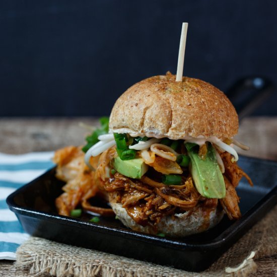 Slow Cooker Korean Chicken Sliders