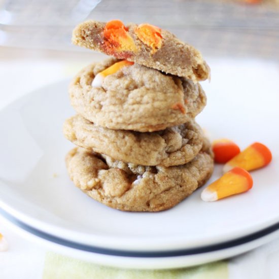 Pumpkin Spice Candy Corn Cookies