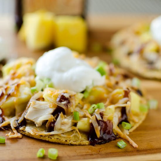 BBQ Chicken and Pineapple Tostadas