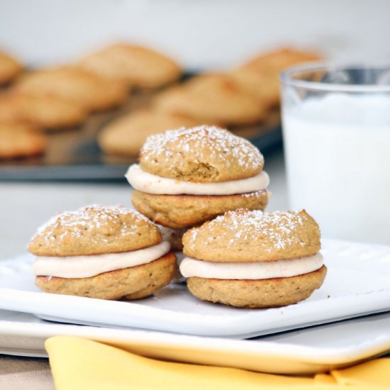 Stuffed Pumpkin Cookie Sandwiches