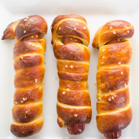 Mummy Pretzel Dogs