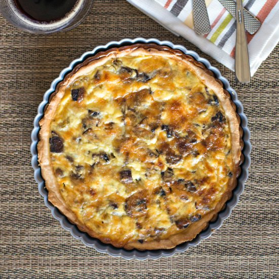 Mushroom and Zucchini Quiche