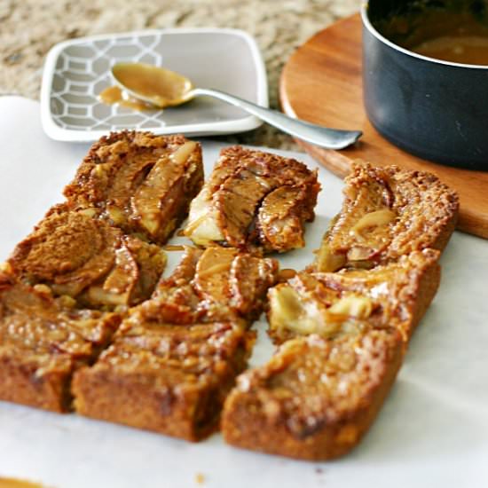 Salted Caramel Apple Cider Blondies