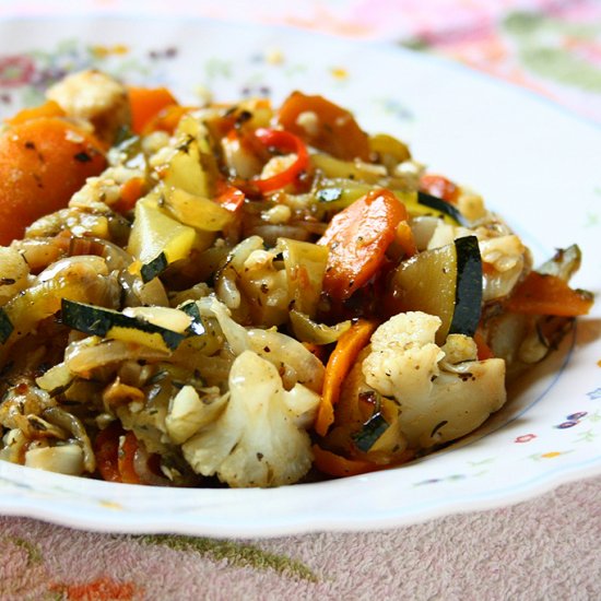 Stir-fried vegetables