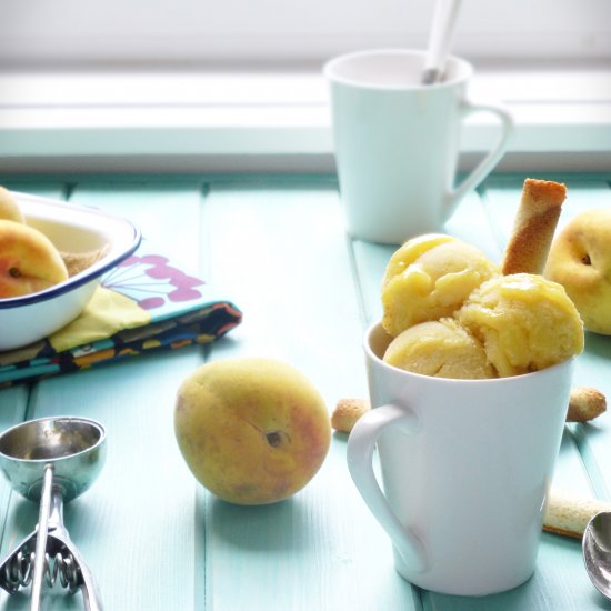 Peach and thyme sorbet