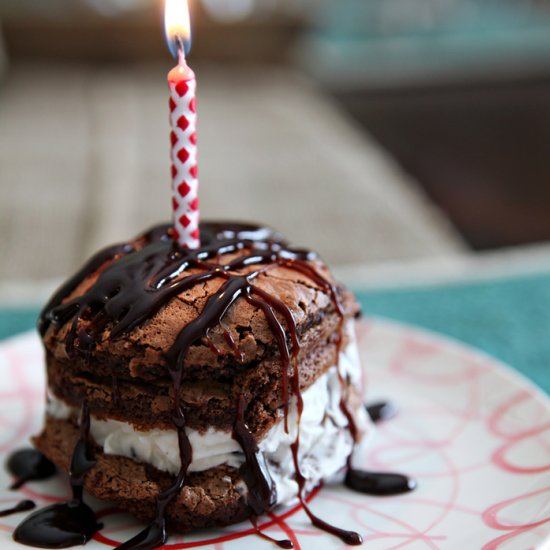 Stacked Ice Cream Birthday Cakes