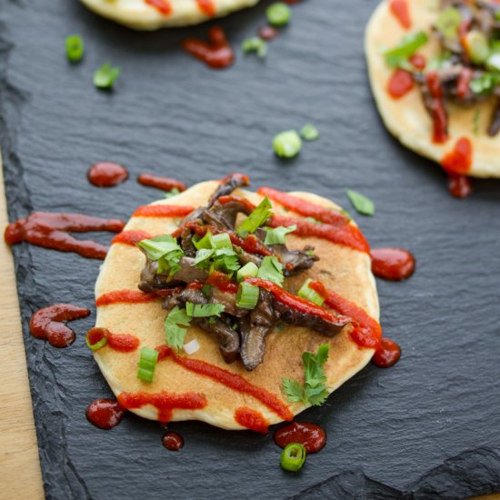 Savory Herb Pancakes with Shiitakes