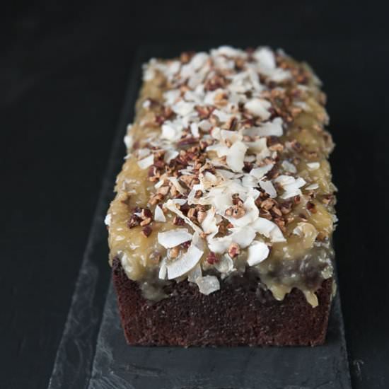 German Chocolate Chocolate Tea Cake