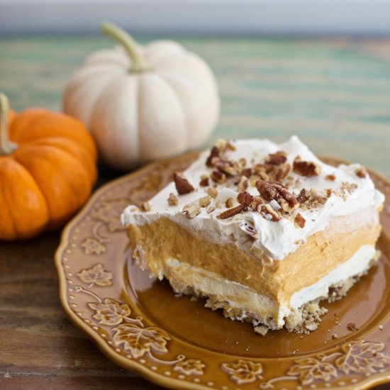 Layered Pumpkin Lasagna Dessert