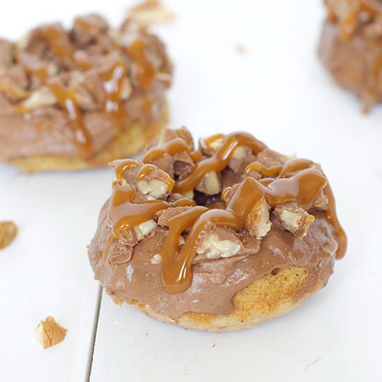 Caramel Pecan Choc Turtle Donuts