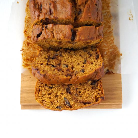 Chocolate Chip, Pecan Pumpkin Bread