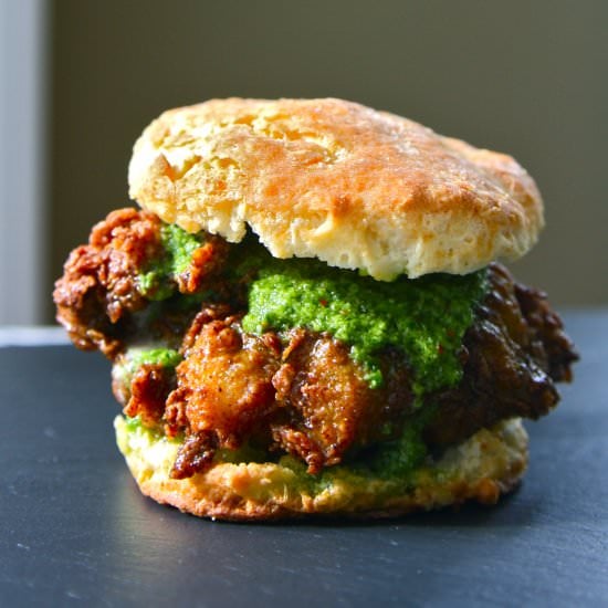 Fried Chicken Biscuit w Chimichurri