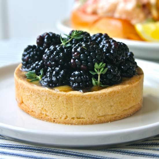 Blackberry Tart, Lemon Curd & Thyme