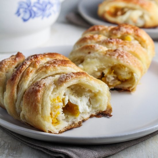 Pumpkin and Cream Cheese Danishes