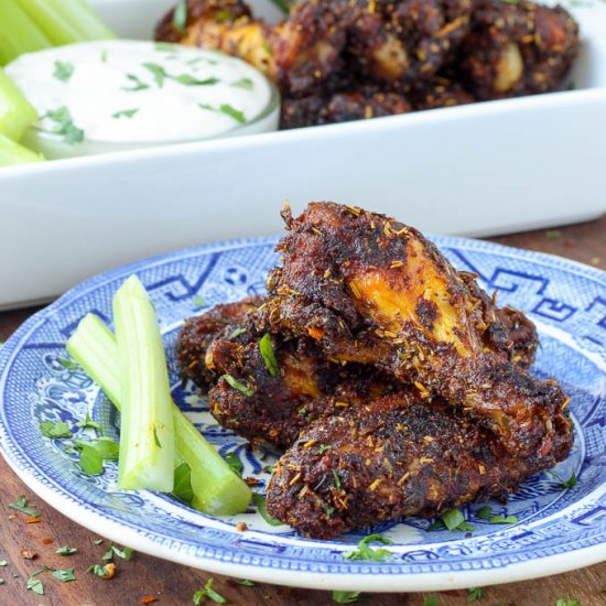 Dry Rubbed Baked Chicken Wings