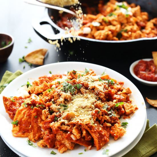 Vegan Tofu Chilaquiles!