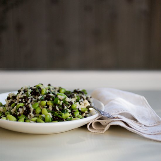 Rosemary Rice Beluga Lentil Salad