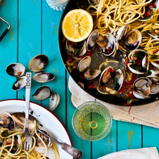 Clams with Spaghetti