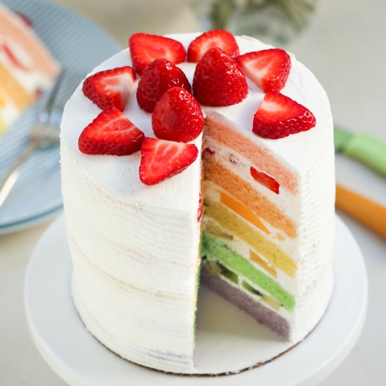 Chinese Bakery Rainbow Cake