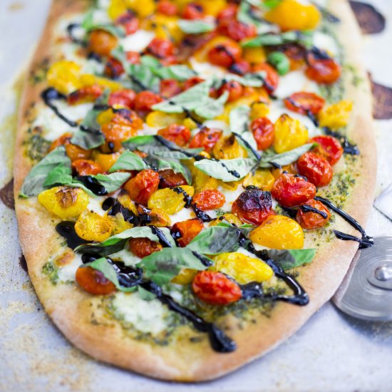 Caprese Pizza w/ roasted tomatoes