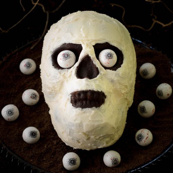 Chocolate Potato Skull Cake