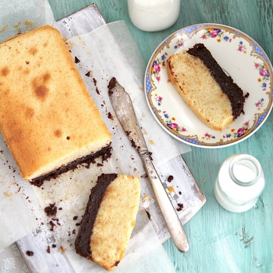 Brownie butter cake