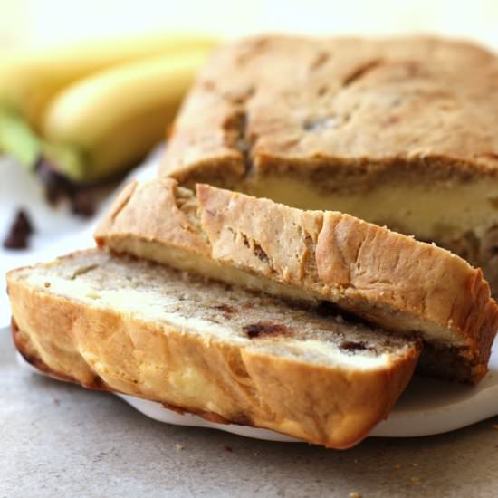 Banana Bread with Cream Cheese Fill