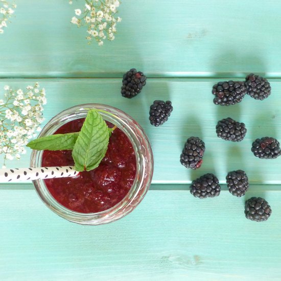 Sugarfree blackberry granita