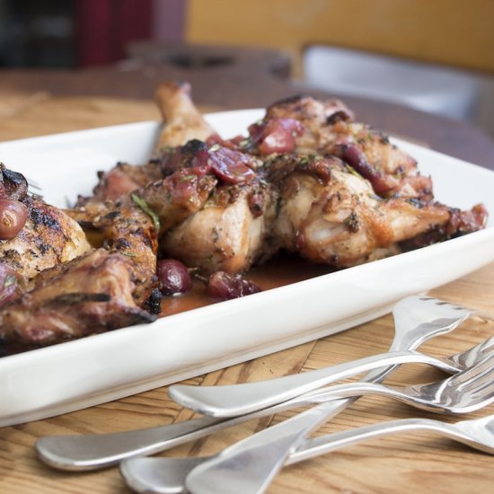 Grilled Cornish Game Hens