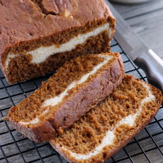 Cream Cheese Filled Pumpkin Bread